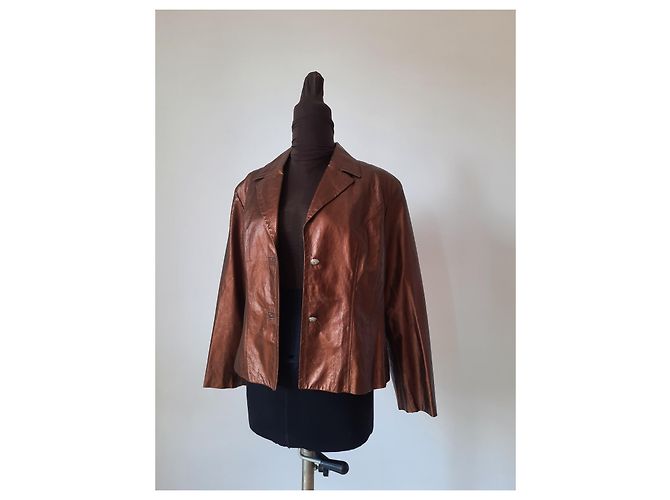 Gianni Versace VERSACE Classic V2 Chiodo-Lederjacke für Damen Braun - Ansicht 13
