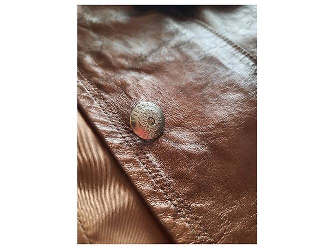 Gianni Versace VERSACE Classic V2 Chiodo-Lederjacke für Damen Braun - Ansicht 16