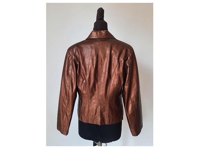 Gianni Versace VERSACE Classic V2 Chiodo-Lederjacke für Damen Braun - Ansicht 9