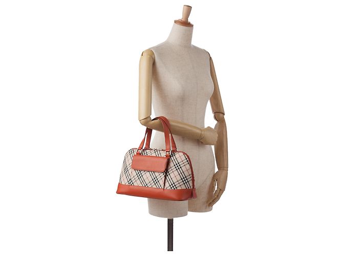 Borsa Burberry Nova Check marrone Beige - vista 14