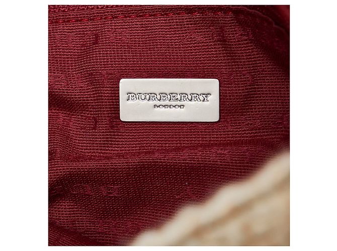 Bolsa Burberry Brown Wool House Check Marrom Bege - vista 6
