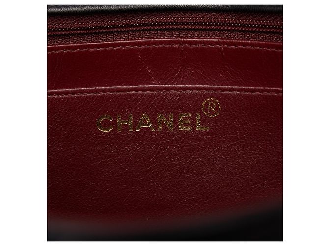 Chanel Black Jumbo XL Classic Lammfell Maxi Single Flap Schwarz - Ansicht 6