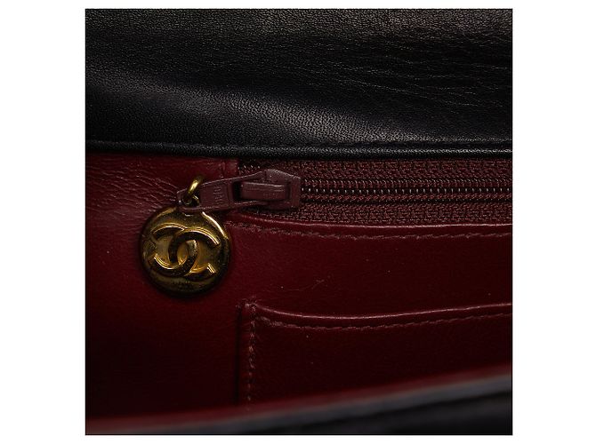 Chanel Black Jumbo XL Classic Lammfell Maxi Single Flap Schwarz - Ansicht 9
