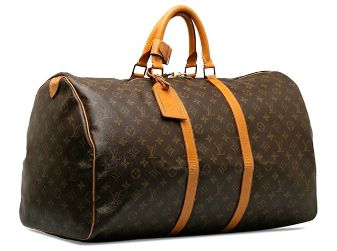 Louis Vuitton Brown Monogram Keepall 55 Marrone - vista 2