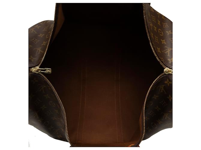 Louis Vuitton Brown Monogram Keepall 55 Marrone - vista 5