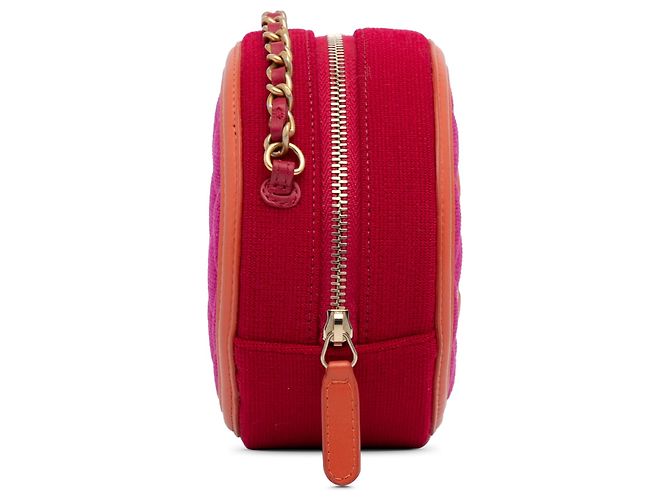 Borsa a tracolla in filigrana CC rosa Chanel - vista 4