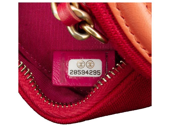 Borsa a tracolla in filigrana CC rosa Chanel - vista 8