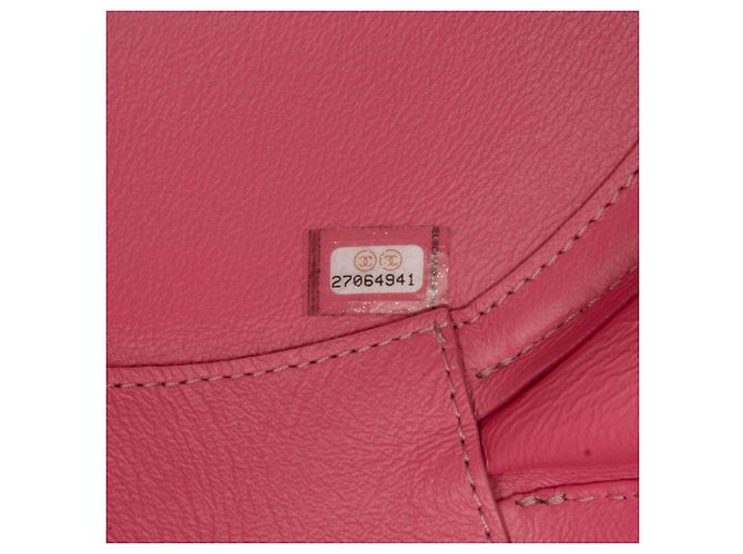Borsa a tracolla CC a catena rotonda Chanel in pelle di agnello rosa - vista 8