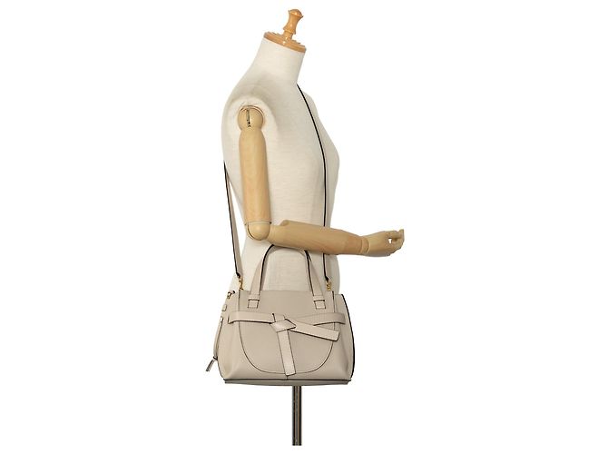 Borsa a tracolla Loewe Mini Gate grigia con manico superiore Grigio - vista 8