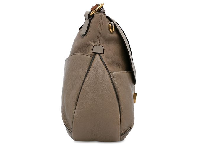 Chloé Borsa a tracolla Lexa in pelle marrone Chloe Taupe - vista 4
