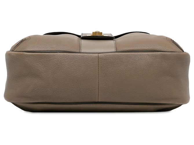 Chloé Borsa a tracolla Lexa in pelle marrone Chloe Taupe - vista 5