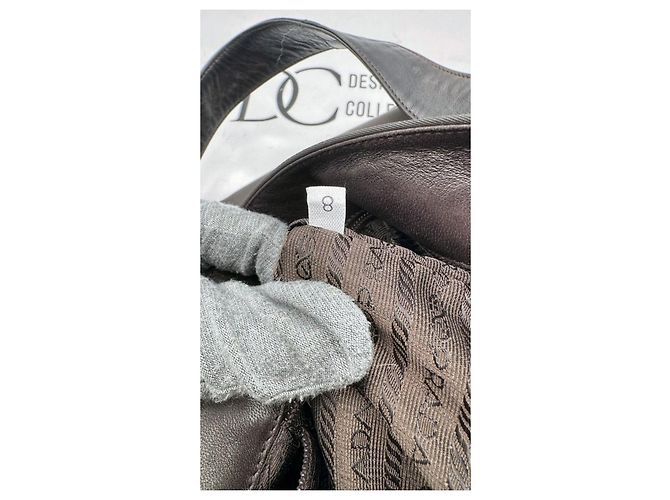 Borsa a tracolla Prada Tessuto in nylon e pelle Marrone scuro - vista 15