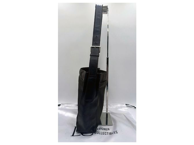 Borsa a tracolla Prada Tessuto in nylon e pelle Marrone scuro - vista 4