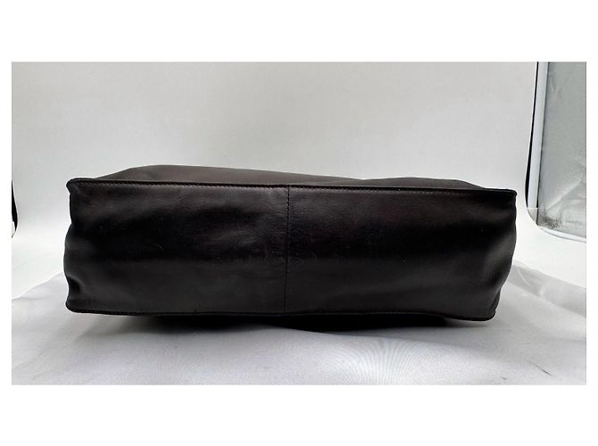 Borsa a tracolla Prada Tessuto in nylon e pelle Marrone scuro - vista 5