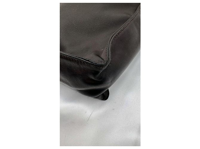 Borsa a tracolla Prada Tessuto in nylon e pelle Marrone scuro - vista 7