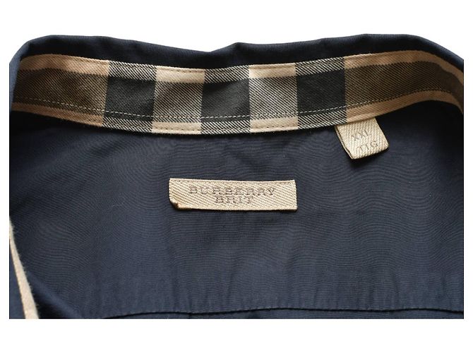 Camicia Burberry Brit blu in cotone da uomo XXL - vista 4