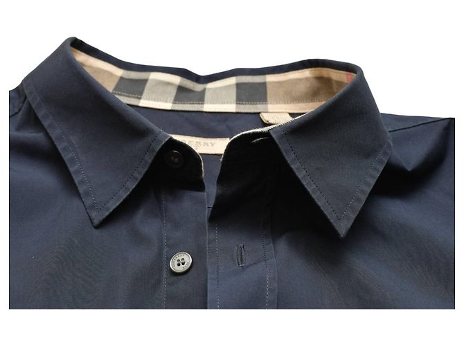 Camicia Burberry Brit blu in cotone da uomo XXL - vista 7