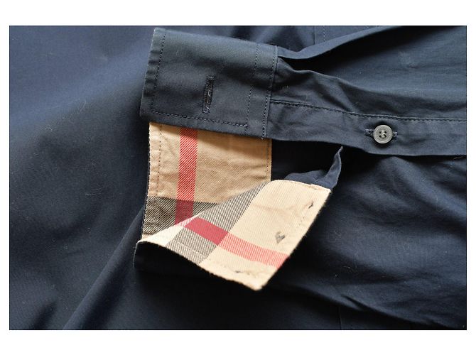 Camicia Burberry Brit blu in cotone da uomo XXL - vista 8