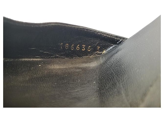 Décolleté Gucci in vernice nera con plateau e cinturino Nero - vista 12