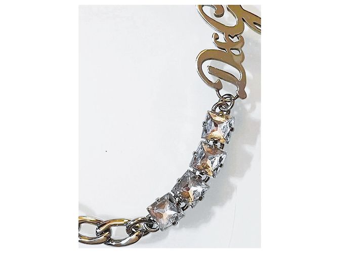 Dolce & Gabbana Stupendo bracciale D&G in acciaio con cristalli quadrati e tondi Argento - vista 4