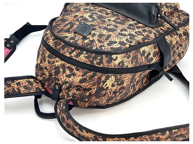 MCM Backpack Reversible Backpack Pink LeoPrint Black Bag Medium - view 13