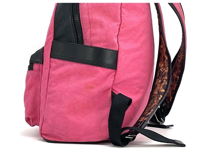 MCM Backpack Reversible Backpack Pink LeoPrint Black Bag Medium - view 7