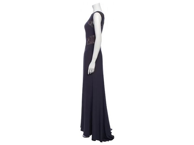 Abito da sera lungo con inserti in pizzo di Vera Wang Grigio - vista 2