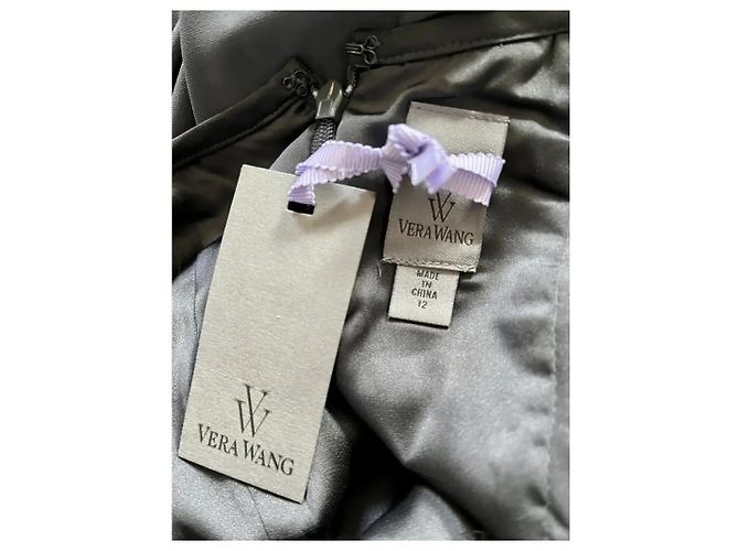 Abito da sera lungo con inserti in pizzo di Vera Wang Grigio - vista 3