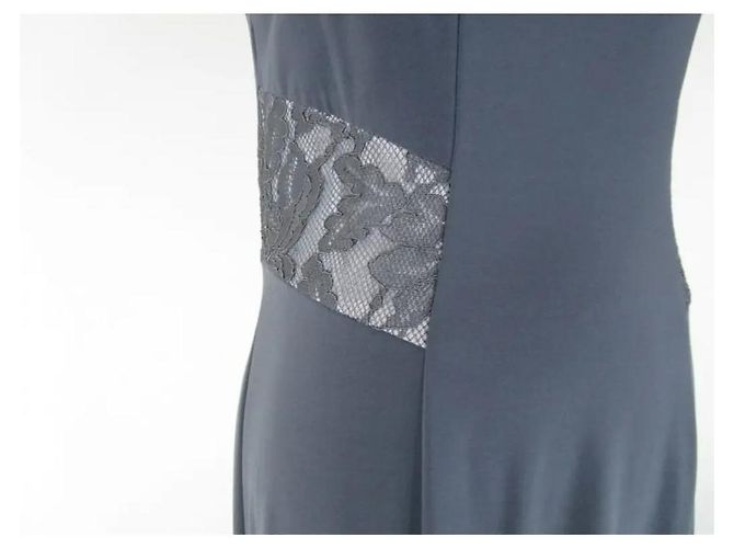 Abito da sera lungo con inserti in pizzo di Vera Wang Grigio - vista 6