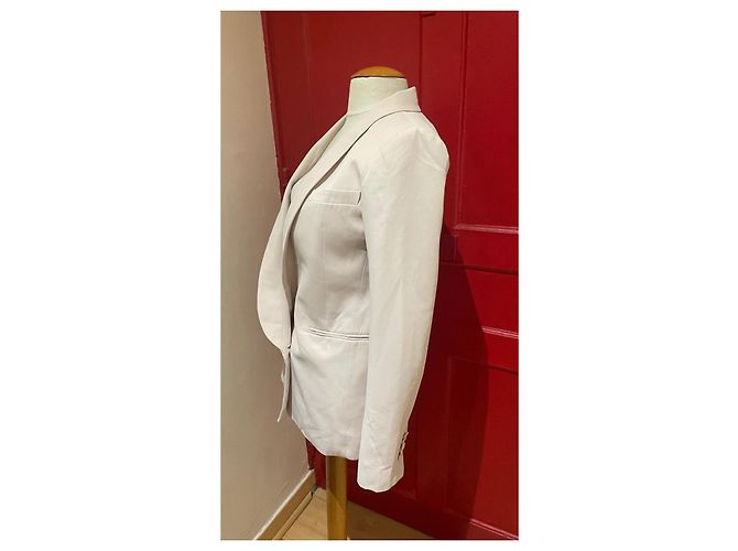 Chaqueta Tara Jarmon Rosa Beige Algodón Viscosa Talla 36 - vista 2