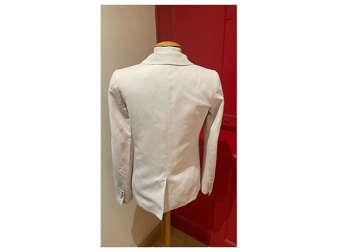 Chaqueta Tara Jarmon Rosa Beige Algodón Viscosa Talla 36 - vista 3