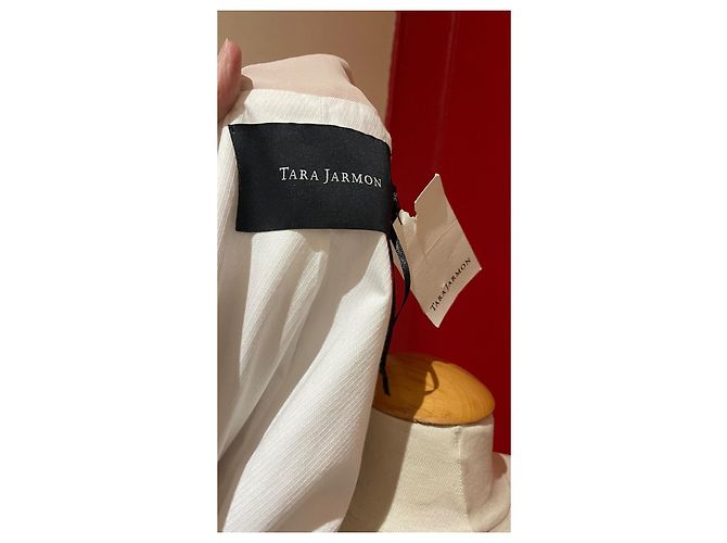 Chaqueta Tara Jarmon Rosa Beige Algodón Viscosa Talla 36 - vista 7