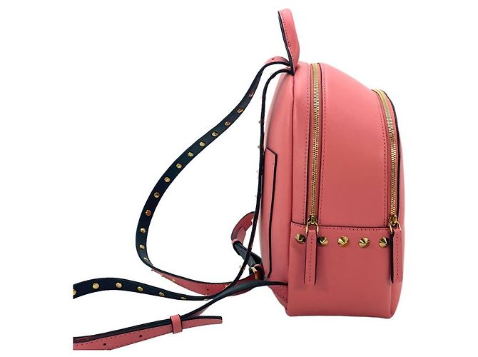 MCM Coral Blush Duchess Polke Studs Mini Leder Backpack Small Koralle - Ansicht 3