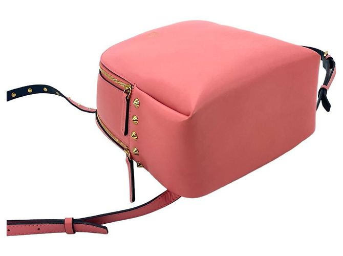 MCM Coral Blush Duchess Polke Studs Mini Leder Backpack Small Koralle - Ansicht 4