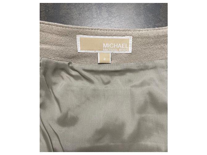 Gonna in camoscio Michael Kors Taupe - vista 2
