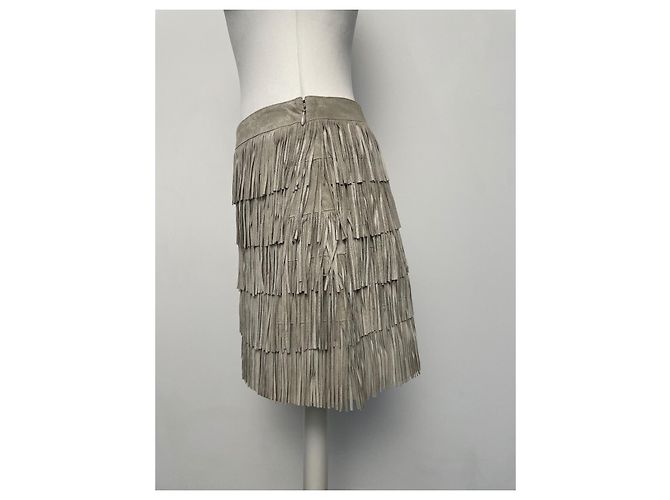 Gonna in camoscio Michael Kors Taupe - vista 5