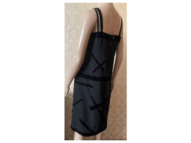 Chanel Kleid aus Wolle Schwarz 42FR - Ansicht 11