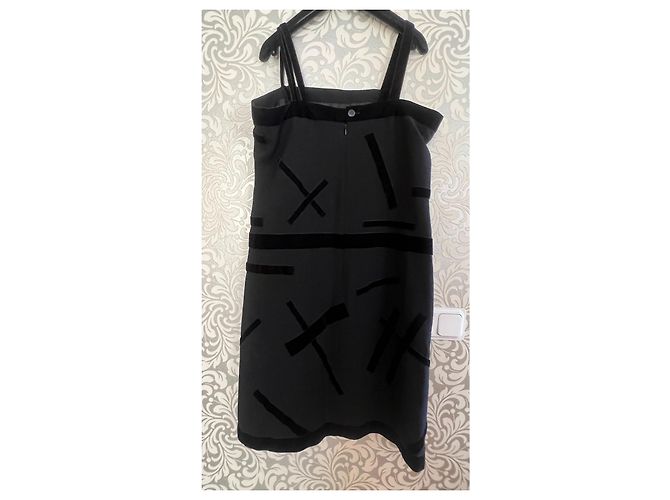 Chanel Kleid aus Wolle Schwarz 42FR - Ansicht 4