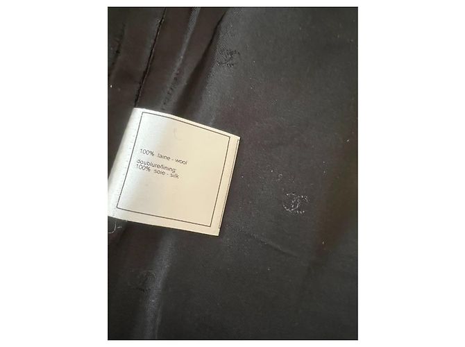 Chanel Kleid aus Wolle Schwarz 42FR - Ansicht 8