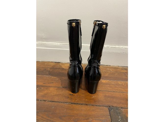 Botines GUCCI T.EU 38.5 de charol Negro - vista 4