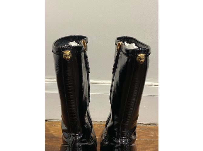 Botines GUCCI T.EU 38.5 de charol Negro - vista 5