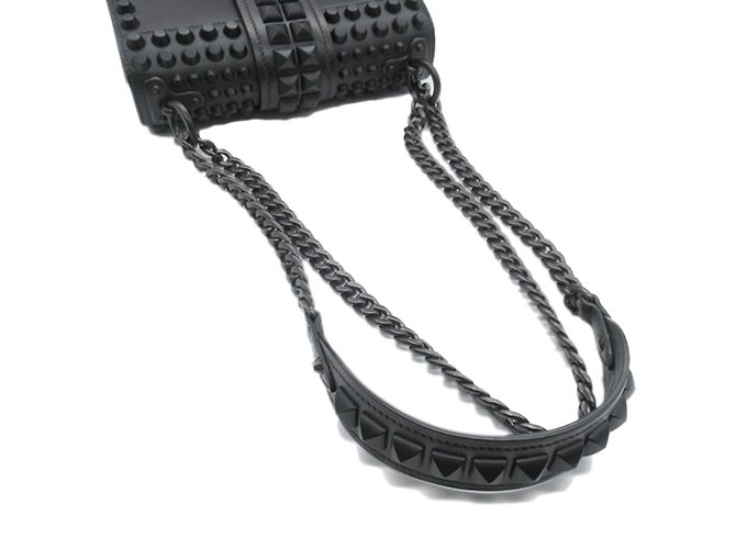 Bolso bandolera Cahier con tachuelas de Prada negro - vista 9