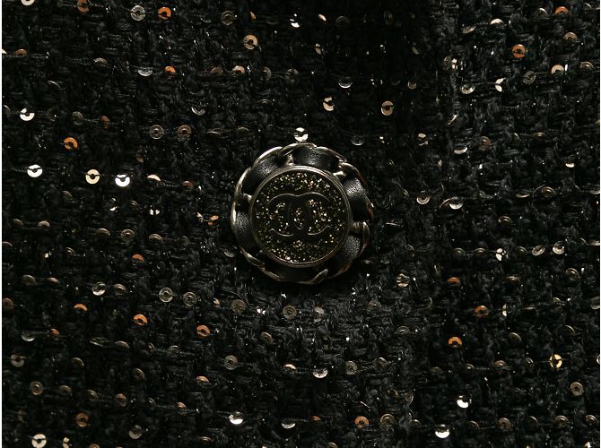Crociera Chanel Nera e Argento 2011 St. Giacca in tweed Tropez taglia FR 48 Nero - vista 2