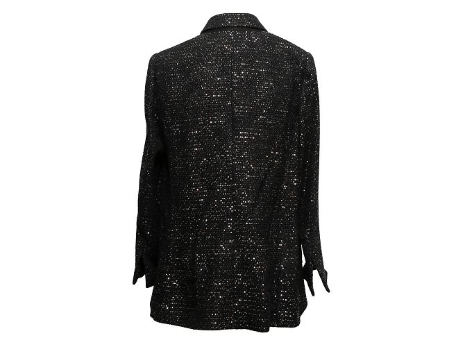 Crociera Chanel Nera e Argento 2011 St. Giacca in tweed Tropez taglia FR 48 Nero - vista 4
