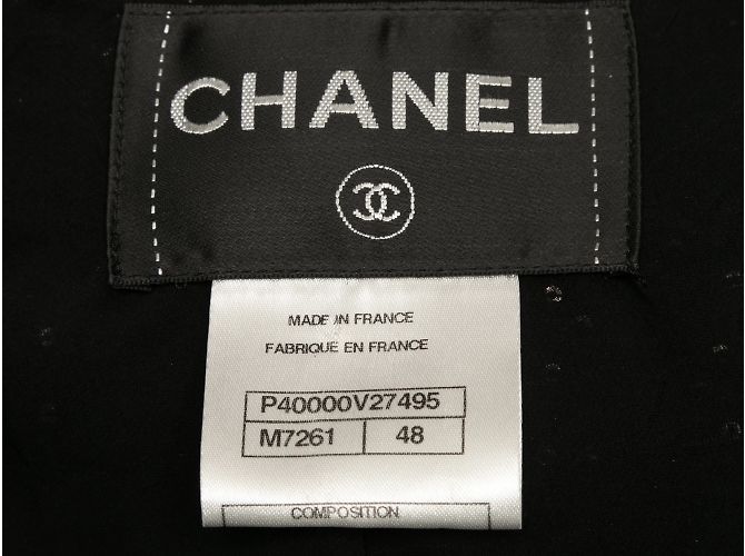 Crociera Chanel Nera e Argento 2011 St. Giacca in tweed Tropez taglia FR 48 Nero - vista 6