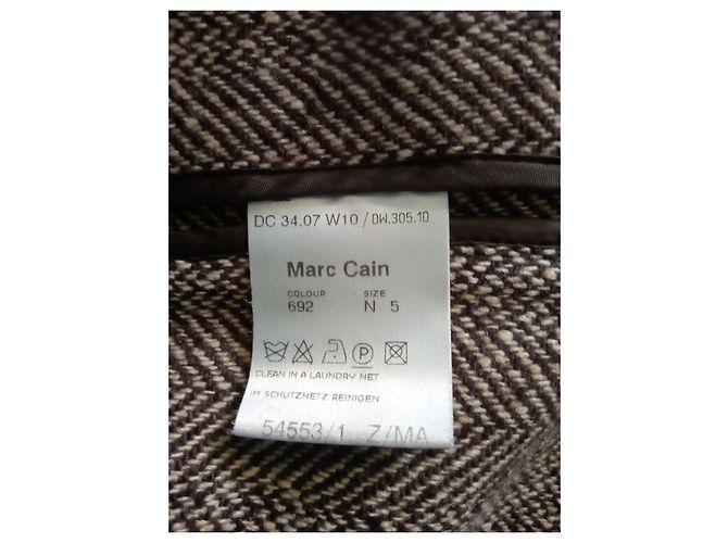 Jaqueta de lã e seda Marc Cain marrom - vista 6