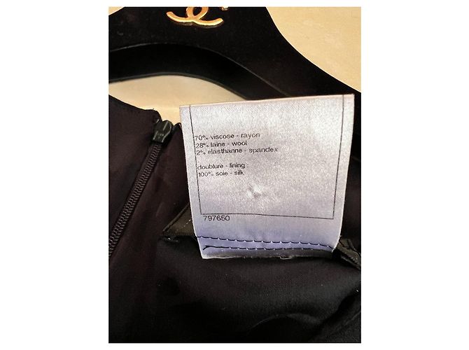 Chanel Kleid schwarz aus Wolle - Ansicht 5