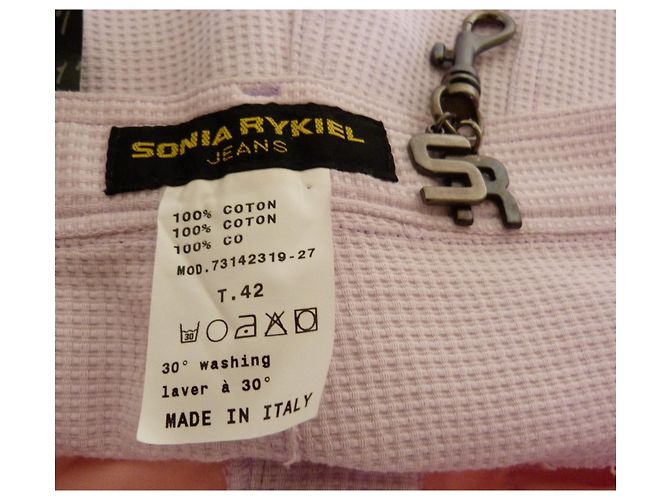 Calça Sonia Rykiel Rosa de Algodão Alveolar - vista 6