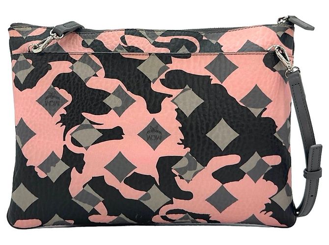Borsa a tracolla MCM Visetos Pochette Pochette con stampa logo rosa Multicolore - vista 2