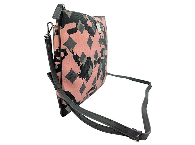 Borsa a tracolla MCM Visetos Pochette Pochette con stampa logo rosa Multicolore - vista 3